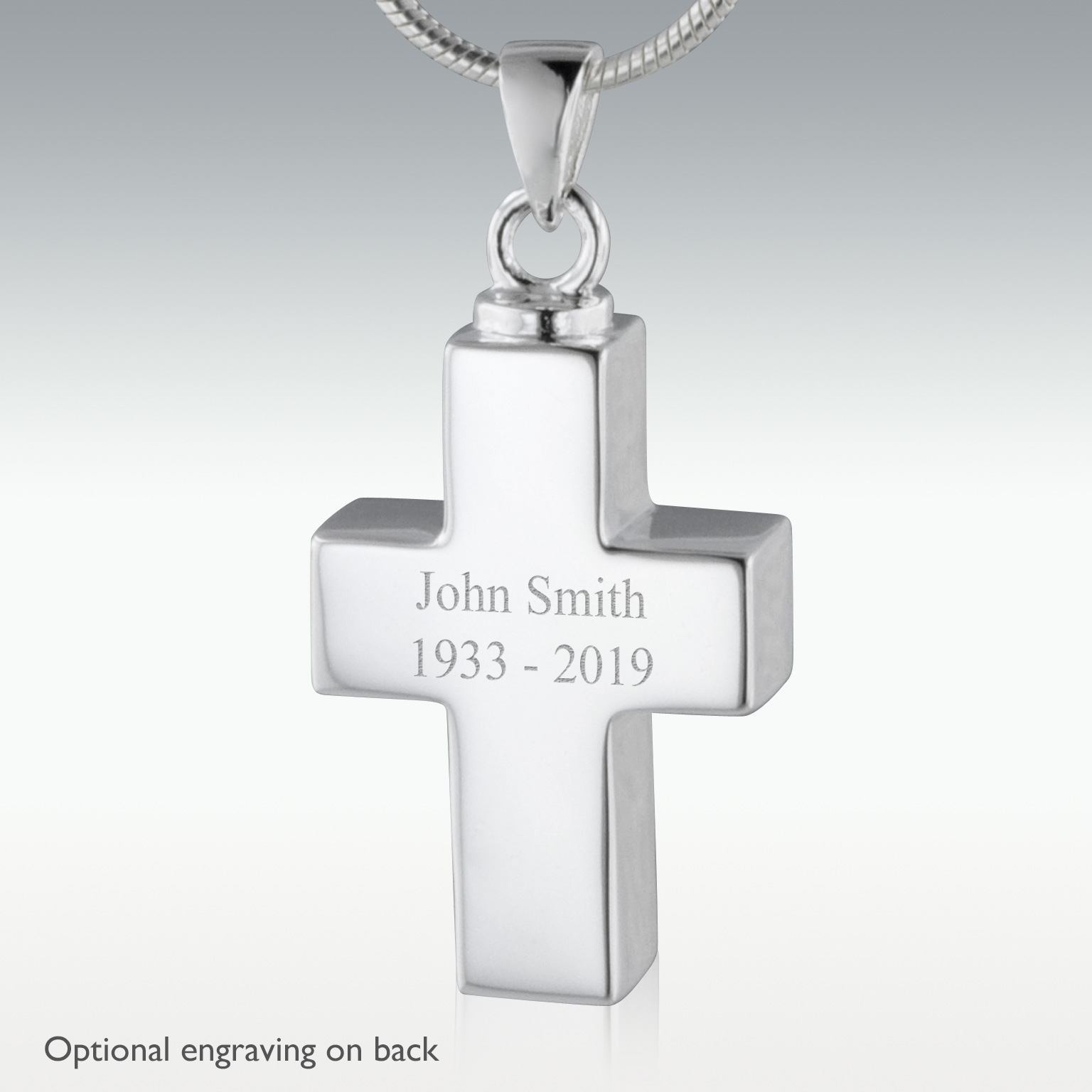 Cross Urn Necklace in 925 Sterling Silver Engraved – Admire Jewelry