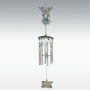 Whispers from Heaven Teal Wind Chime - Engravable