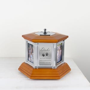 Rotating Memories Small Cremation Urn - Up to 6 Pictures