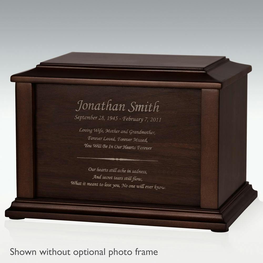 Large Adoration Photo Cremation Urn - Engravable - Perfect Memorials