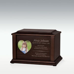 Small Adoration Photo Cremation Urn - Engravable