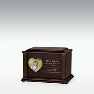 Extra Small Adoration Photo Cremation Urn - Engravable
