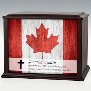 XL Canadian Flag Infinite Impression Cremation Urn
