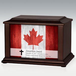 Large Canadian Flag Infinite Impression Cremation Urn