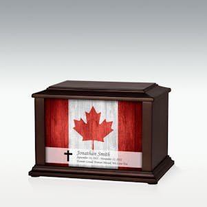 Small Canadian Flag Infinite Impression Cremation Urn