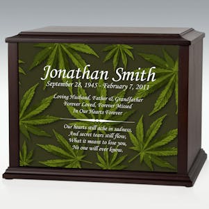 XL Marijuana Infinite Impression Cremation Urn - Engravable
