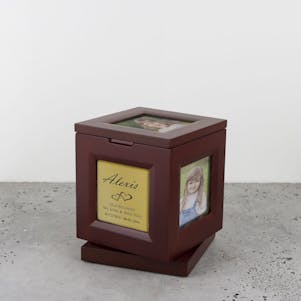 Photo Cube Rotating Child Cremation Urn - Up to 5 photos