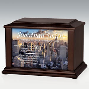 Large New York Skyline Infinite Impression Cremation Urn
