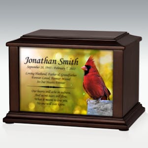 Large Cardinal Infinite Impression Cremation Urn - Engravable