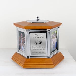Medium Rotating Memories Cremation Urn - Up to 6 Pictures