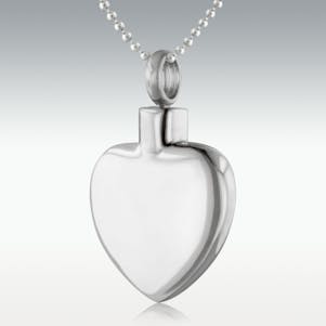 Love Story Heart Stainless Steel Cremation Jewelry - Engravable