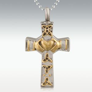 Here's My Heart Cross Stainless Steel Cremation Jewelry
