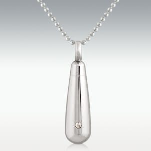 Beaming Teardrop Stainless Steel Cremation Jewelry