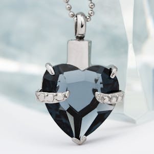 Hold My Heart Topaz Stainless Steel Cremation Jewelry