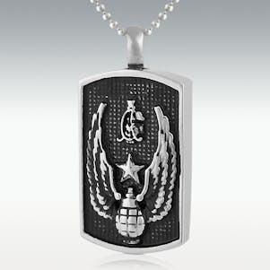 Special Forces Stainless Steel Cremation Jewelry - Engravable