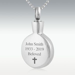 Perfect Circle Stainless Steel Cremation Jewelry - Engravable
