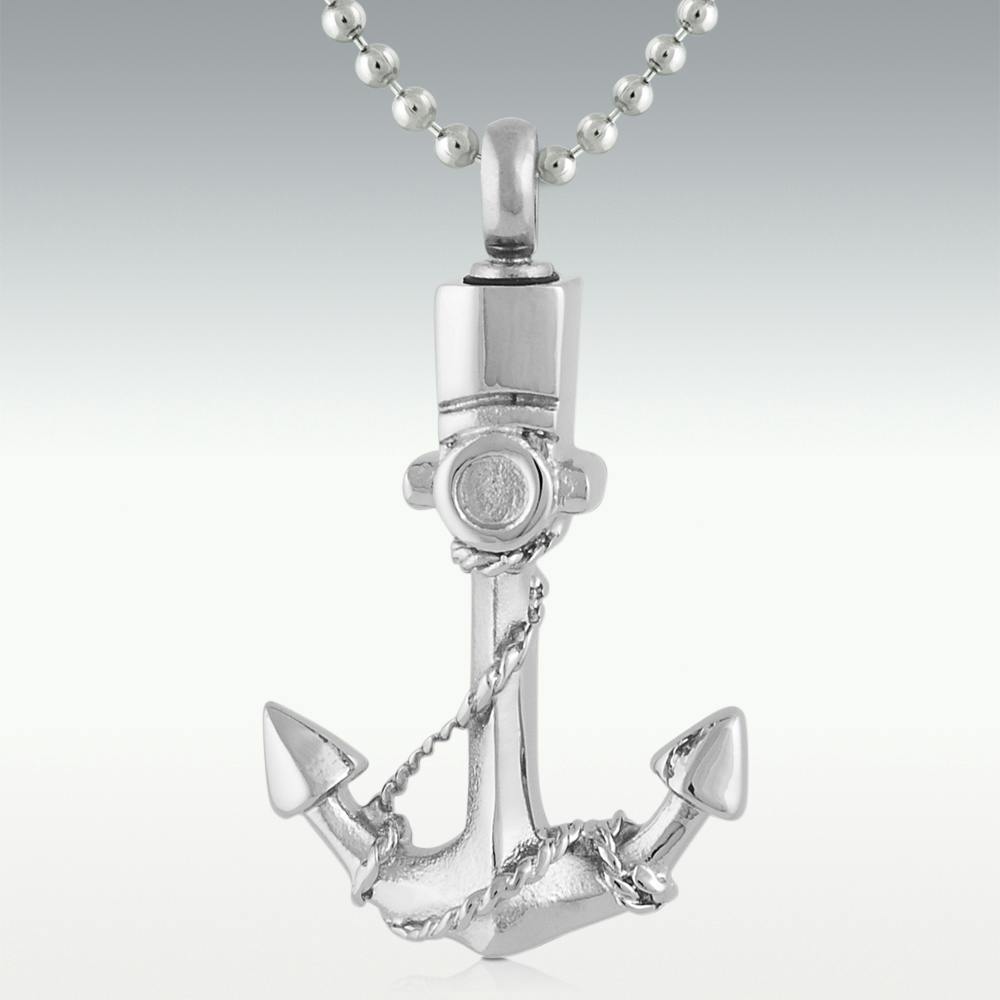 Anchor Stainless Steel Cremation Jewelry - Perfect Memorials
