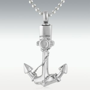 Anchor Stainless Steel Cremation Jewelry - Engravable