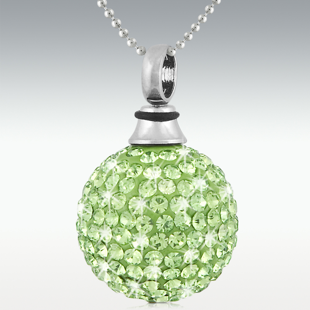 peridot cremation jewelry