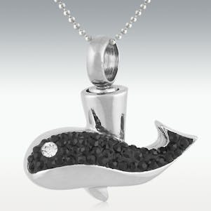 Orca Whale Stainless Steel Cremation Jewelry - Engravable
