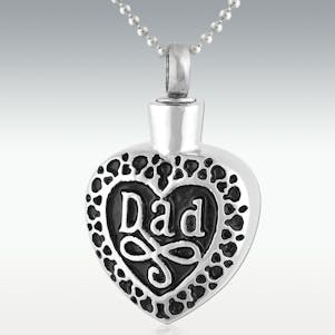 Dearest Dad Stainless Steel Cremation Jewelry - Engravable