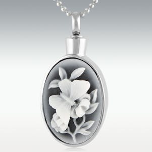 Spring Butterfly Stainless Steel Cremation Jewelry - Engravable