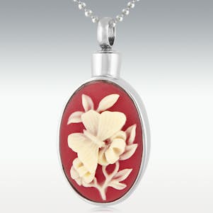 Blushing Spring Butterfly Stainless Steel Cremation Jewelry