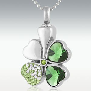 Clover Stainless Steel Cremation Jewelry - Engravable
