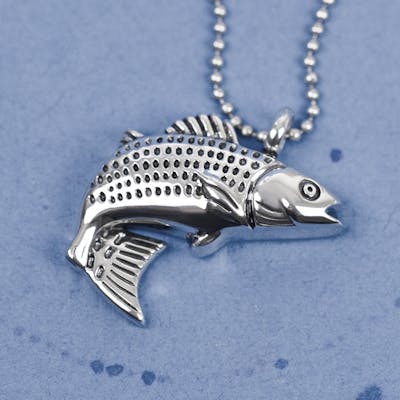 Silver Fish Hook Cremation Pendant