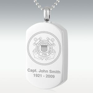 Coast Guard Stainless Steel Cremation Jewelry