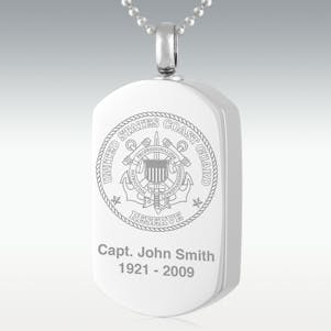 Coast Guard Reserve Stainless Steel Cremation Jewelry