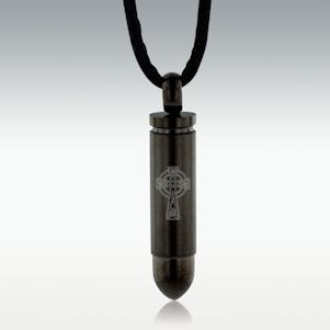 Celtic Cross Black Bullet Stainless Steel Jewelry