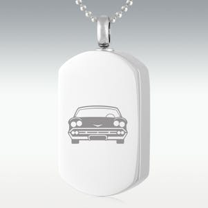 Sedan Car Dog Tag Stainless Steel Cremation Jewelry