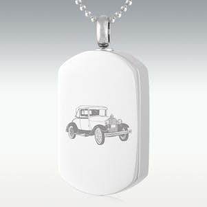 1929 Classic Roadster Dog Tag Stainless Steel Cremation Jewelry