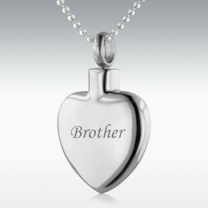 Brother Heart Stainless Steel Cremation Jewelry
