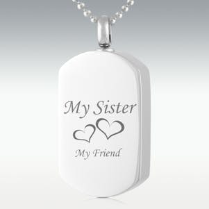 My Sister My Friend Dog Tag Stainless Steel