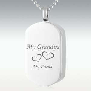 My Grandpa My Friend Dog Tag Stainless Steel
