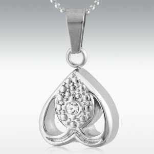 Sparkling Teardrops Stainless Steel Cremation Jewelry