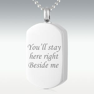 Beside Me Dog Tag Stainless Steel