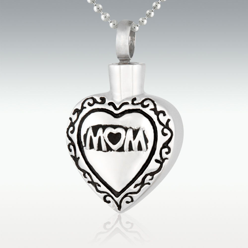 Heart Memorial Ashes Necklace | Cremation Ash Jewellery - Hold upon Heart