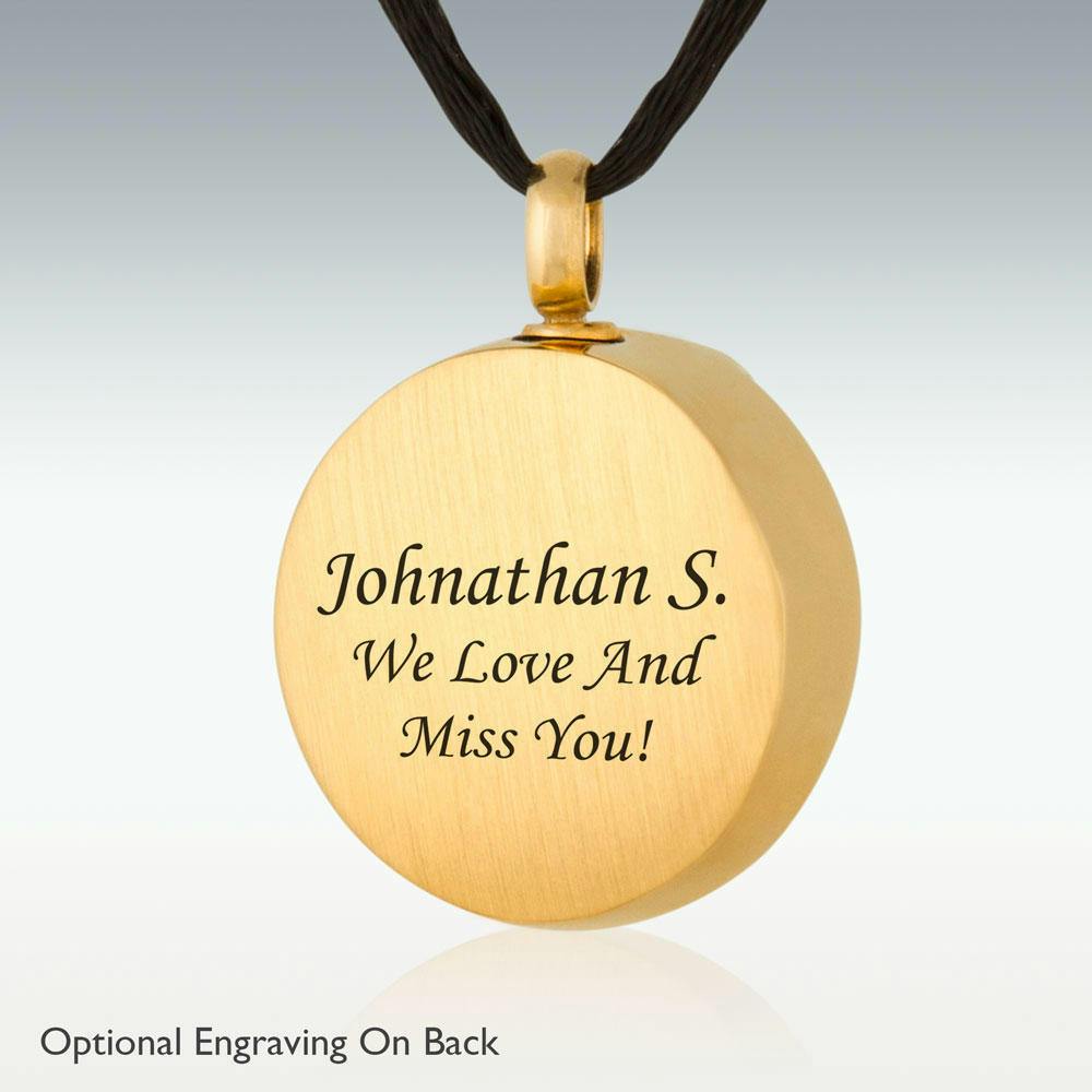 Gold Photo Dog Tag Stainless Steel Cremation Jewelry-Engravable