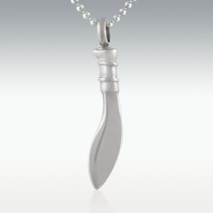 Silver Kukri Knife Stainless Steel Cremation Jewelry