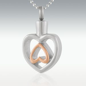 Your Heart and Mine Stainless Steel Cremation Jewelry