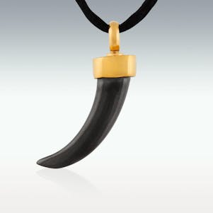Ebony Horn Stainless Steel Cremation Jewelry