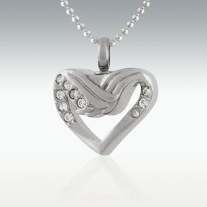 Wings Of Love Stainless Steel Cremation Jewelry