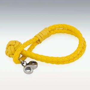 Yellow Infinity Knot 7" Cremation Bracelet