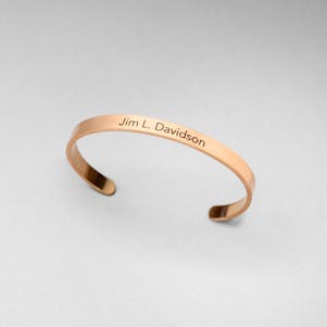 Rose Gold Personalized Cuff Bracelet - Custom Memorial Bracelet