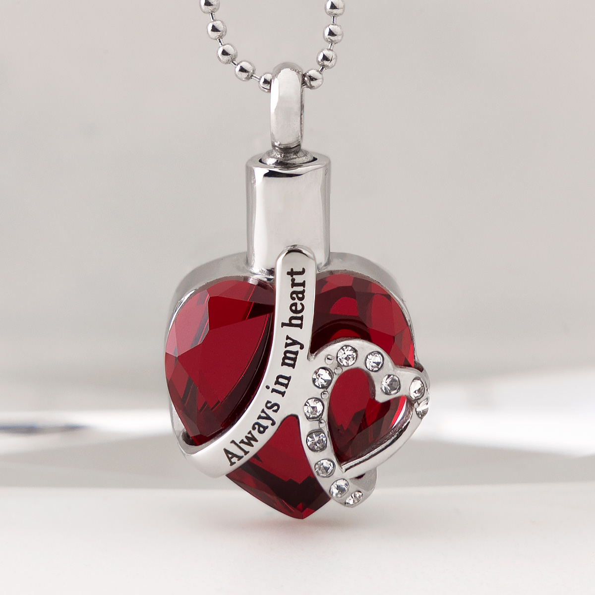 garnet cremation jewelry