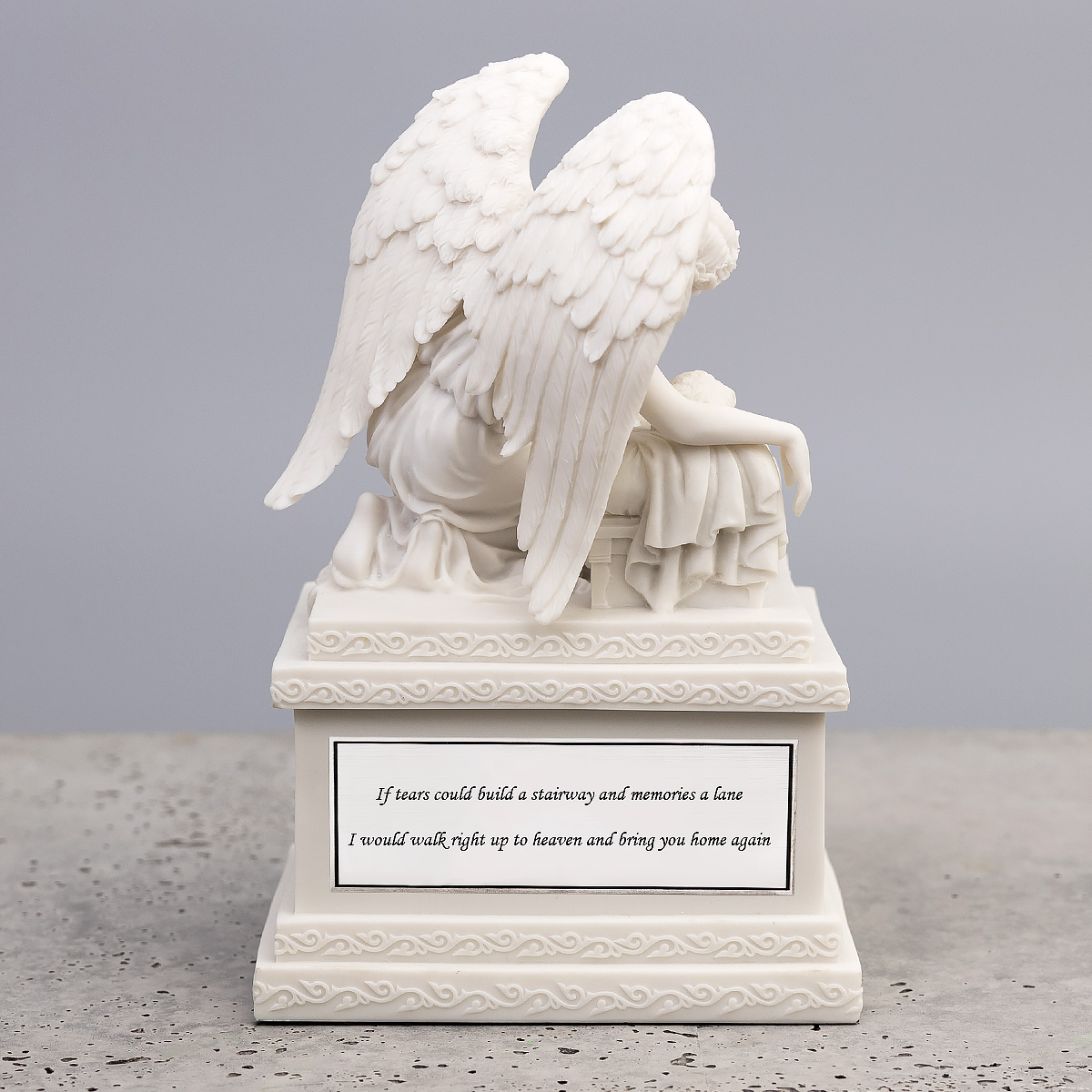 Angel And Child Cremation Urn - Engravable - Perfect Memorials