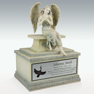 Large Hold My Heart Angel Cremation Urn - Engravable